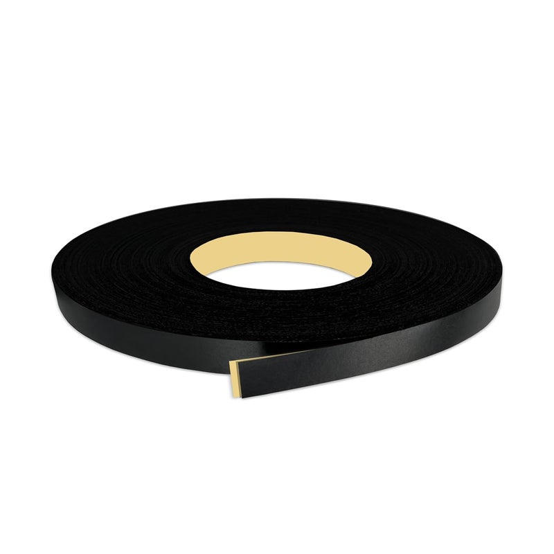 LEAFLEX Black PVC 5/8 inch x 50 ft Edge Banding Peel and Stick Strong Adhesive Edging Trim Flexible and Durable Veneer for Wood Cabinate Laminate Shelf Restoration - Image 1